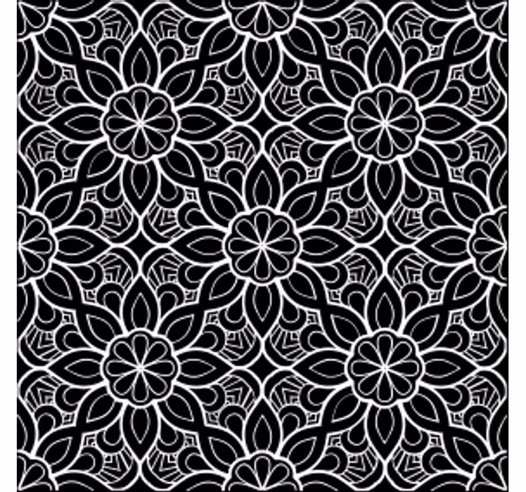 Elaborate floral motif podstavki z teksturo - TenStickers