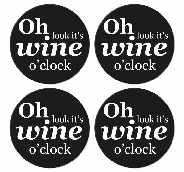 Stavek, glej, to je vino ura podmetač - TenStickers