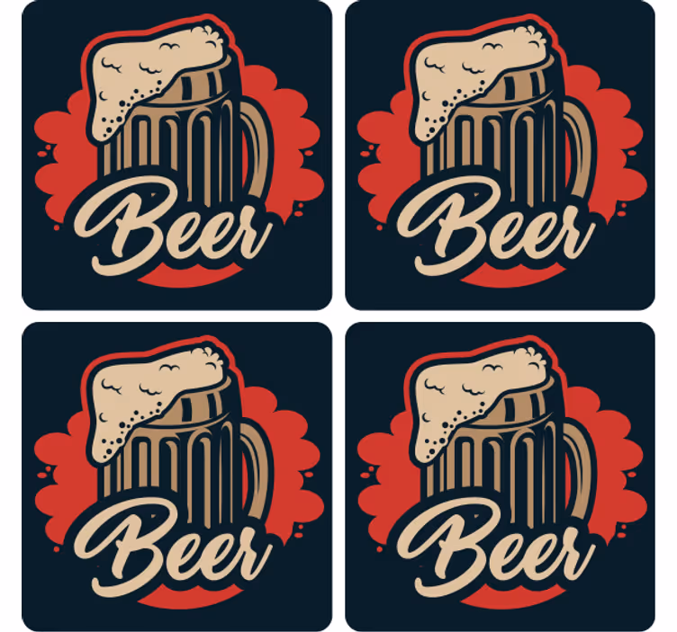 Frothy mug illustration podstavek za kozarce - TenStickers
