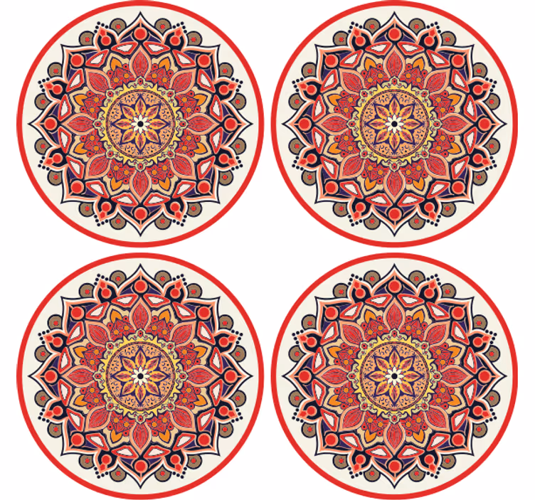 Intricate floral arrangement z teksturiranimi podstavki - TenStickers