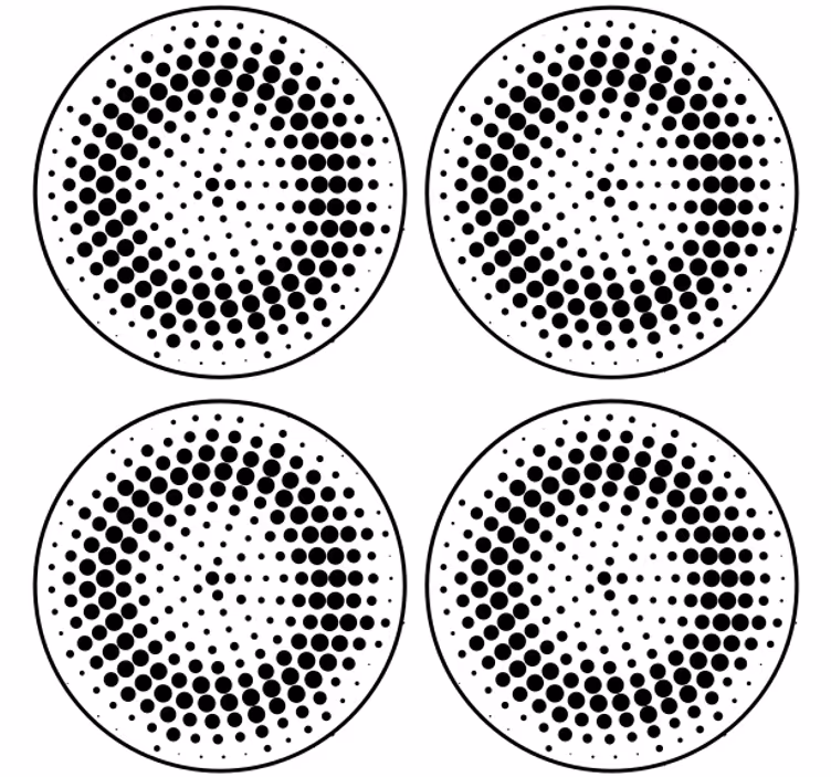 Dotted pattern coasters podstavki s teksturnim učinkom - TenStickers