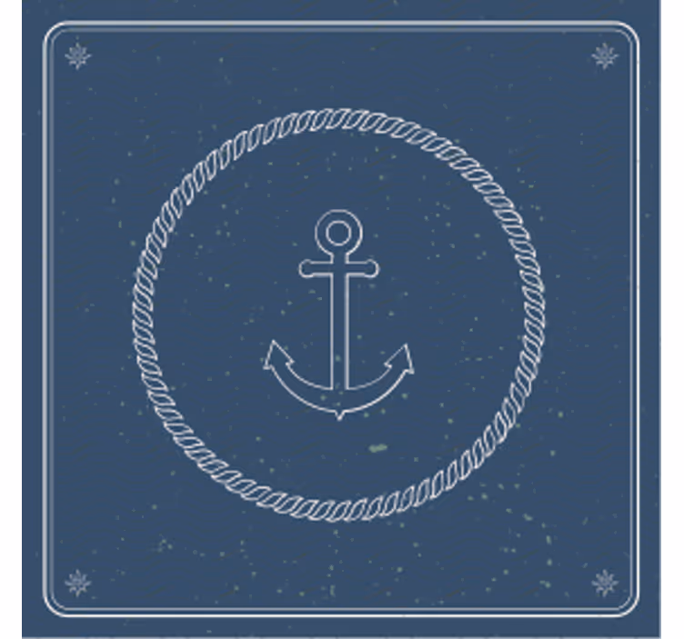 Anchor with rope podstavki za kozarce vintage - TenStickers