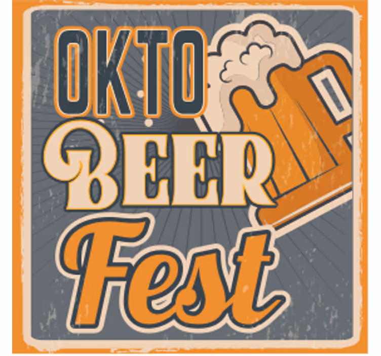 Oktoberfest beer celebration podstavek za kozarce - TenStickers