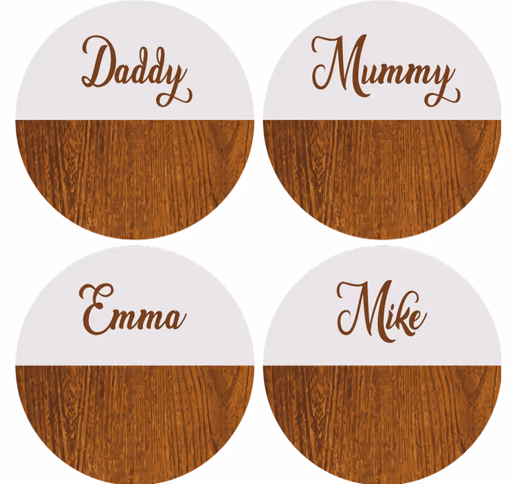 Lesene marmornate personalizirane podstavke - TenStickers