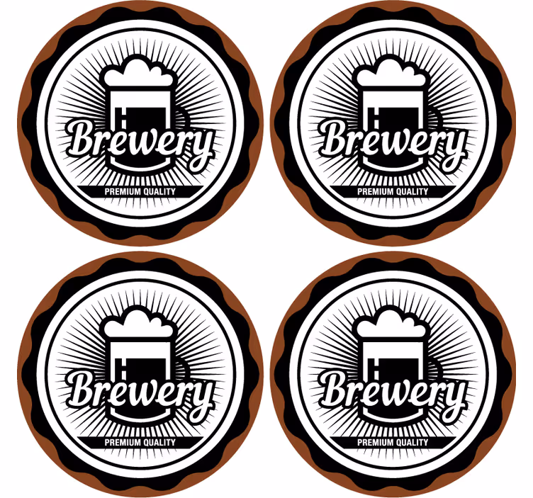 Brewery premium quality emblem podstavek za kozarce - TenStickers