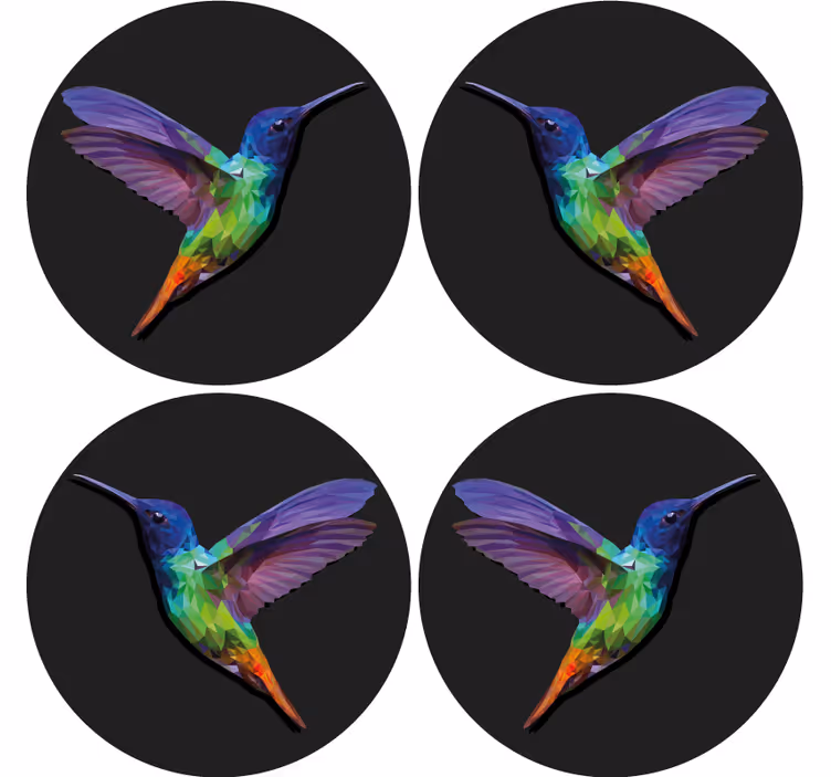 Geometrijski kolibri več podloga - TenStickers
