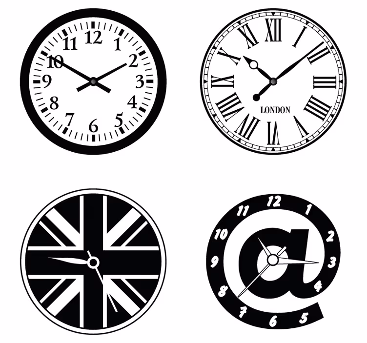 Clock design elements podstavek za kozarce geeky - TenStickers