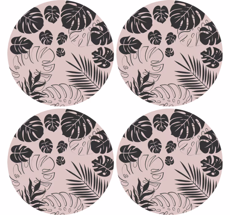 Monstera leaf patterns podstavki s teksturnim učinkom - TenStickers
