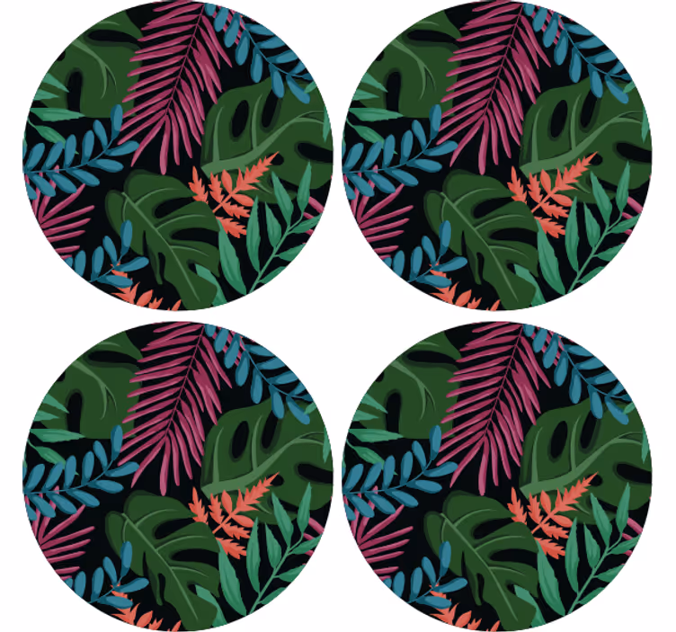 Monstera tropska džungla več podloga - TenStickers