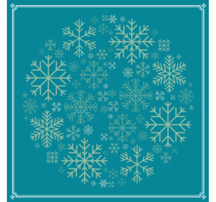 Snowflake patterned essentials božične podstavke - TenStickers