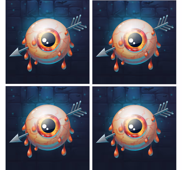 Dripping eyeball graphic podstavek za kozarce halloween - TenStickers