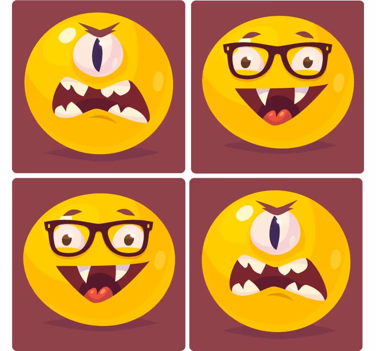 Vampirski emoji obraz za noč čarovnic - TenStickers