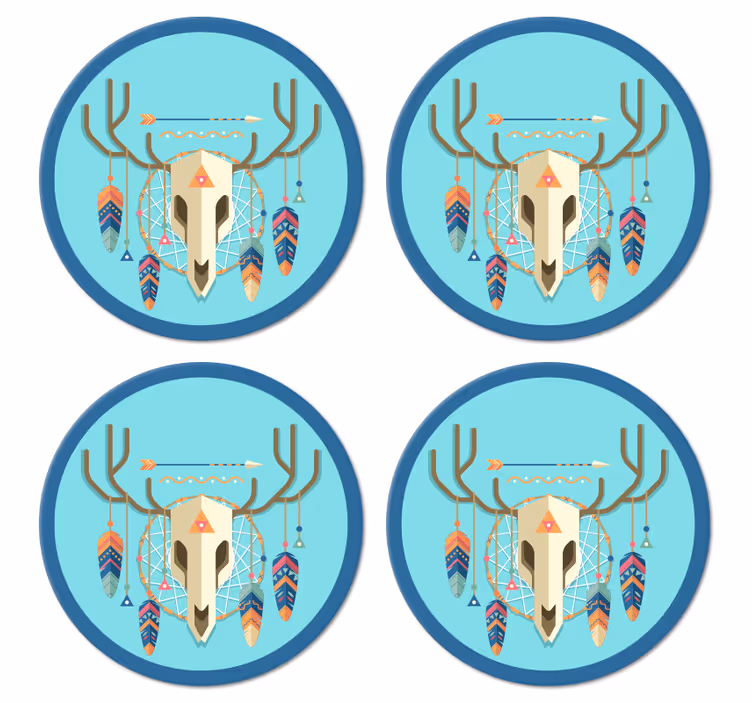 Moderna podstavka v obliki lobanje boho - TenStickers