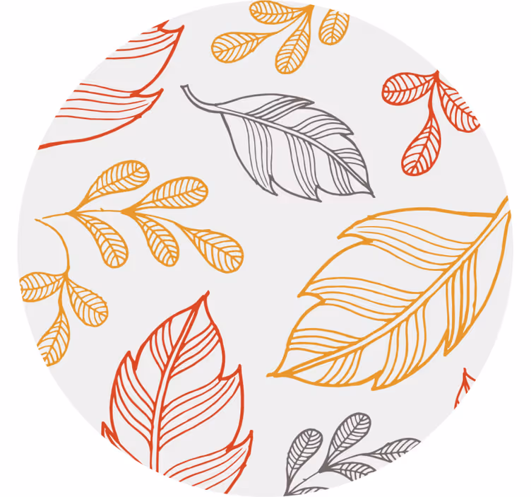 Layered leaf patterns podstavki s teksturnim učinkom - TenStickers