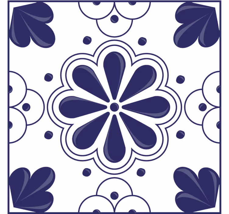 Floral shape pattern podstavki s teksturnim učinkom - TenStickers