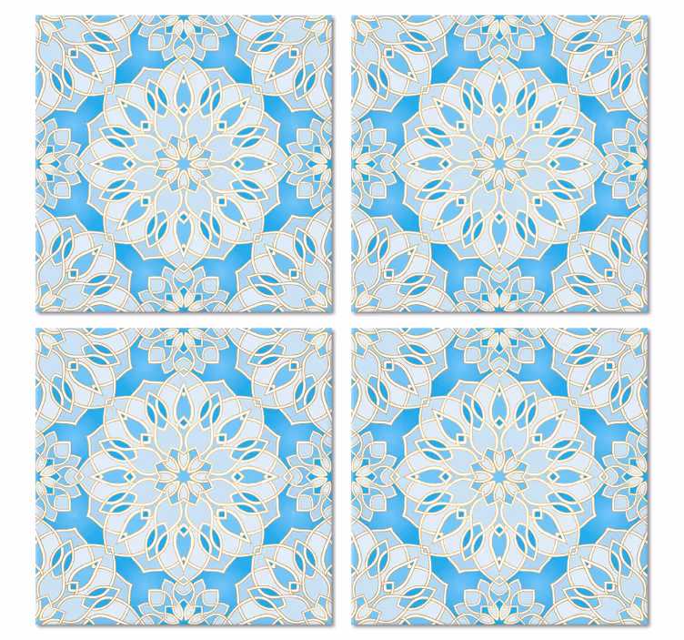 Intricate blossom emblem podstavki s teksturnim učinkom - TenStickers