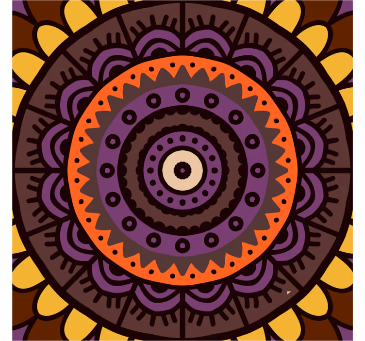 Intricate circular pattern podstavki s teksturnim učinkom - TenStickers