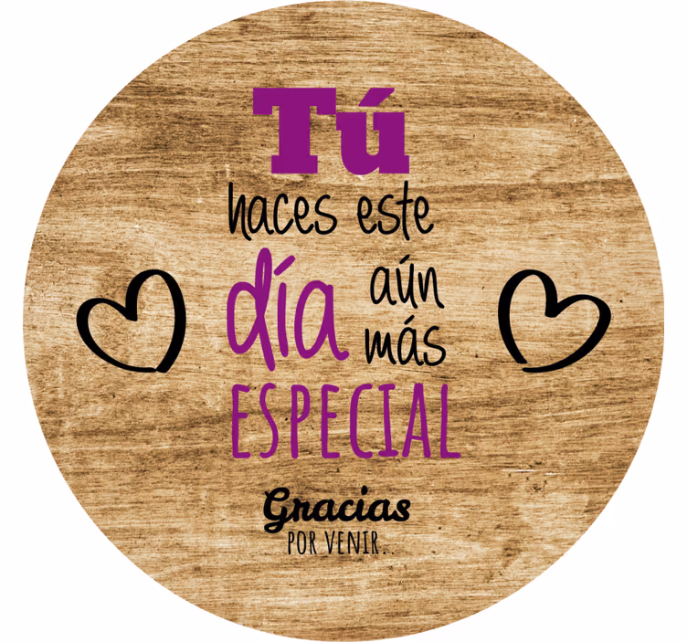 Heartfelt special day message podstavek za kozarce - TenStickers
