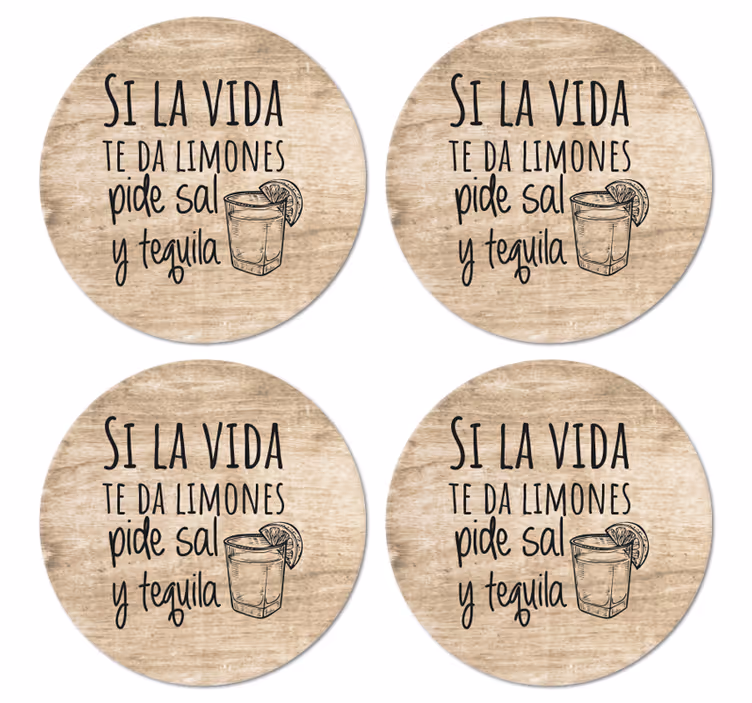 Savor life's moments podstavek za kozarce s citati - TenStickers