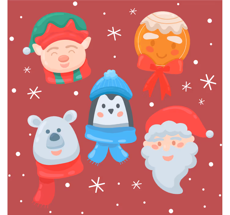 Celebratory figures assortment božični podstavki - TenStickers