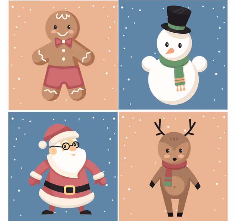 Praznični liki božični podstavek - TenStickers