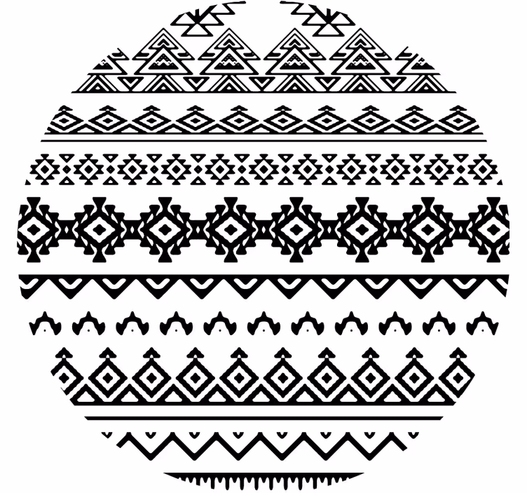 Geometric black patterns podstavki s teksturnim učinkom - TenStickers