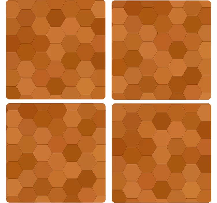 Hexagonal patterned surface podstavki s teksturo - TenStickers