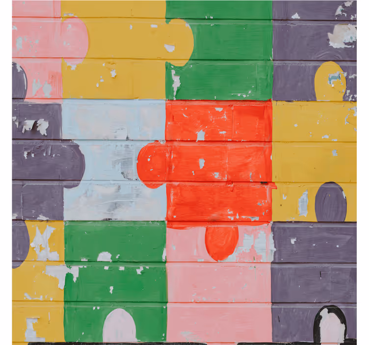 Lesena podstavka za teksturo puzzle - TenStickers