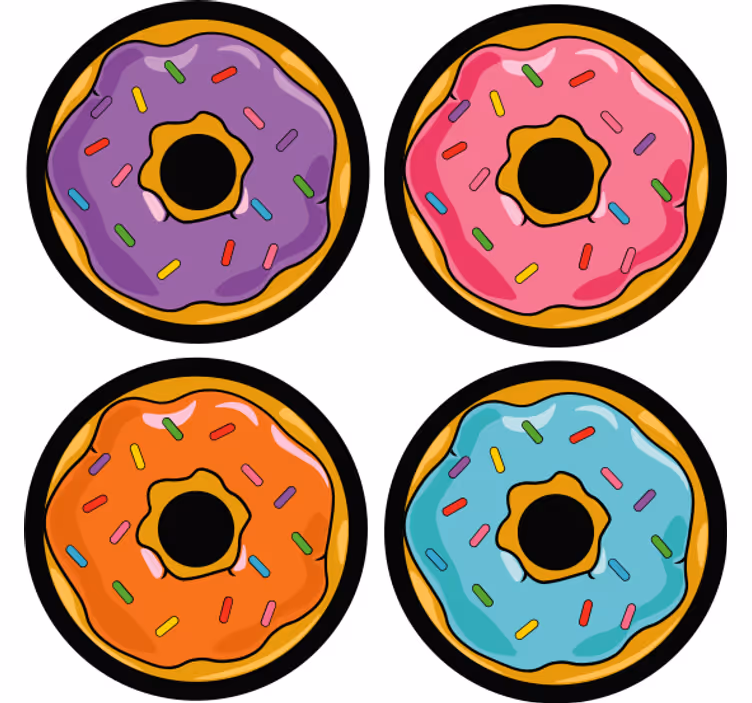 Colorful sprinkled treats podstavek za kozarce - TenStickers