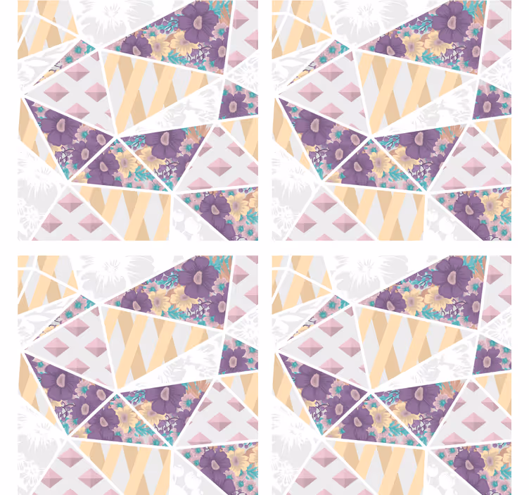 Geometric floral patterns podstavki z teksturo - TenStickers