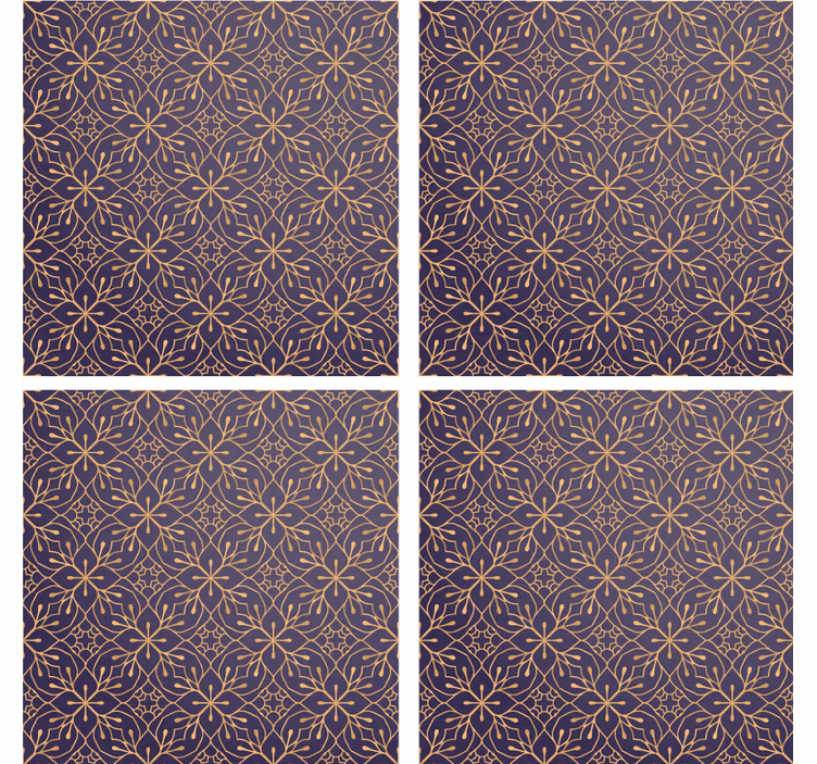 Flower print style podstavki z teksturo - TenStickers