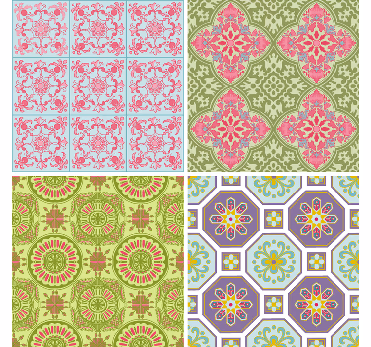 Vibrant textured squares podstavki s teksturnim učinkom - TenStickers