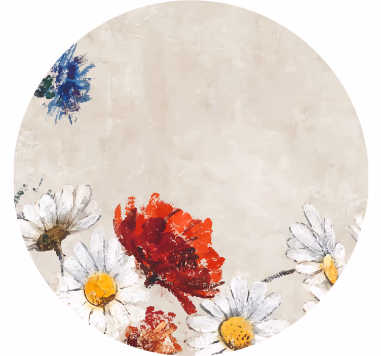 Vibrant flower composition podstavki za kozarce vintage - TenStickers