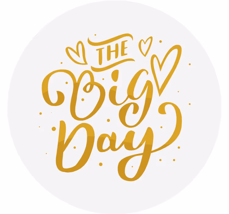Elegant celebration typography podstavki za poročna - TenStickers