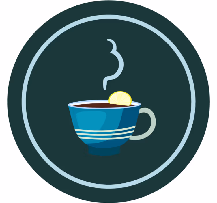 Stylish tea cup s sodobnimi podstavki za kozarce - TenStickers