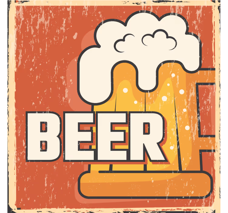 Beer mug graphic podstavek za kozarce pivski - TenStickers