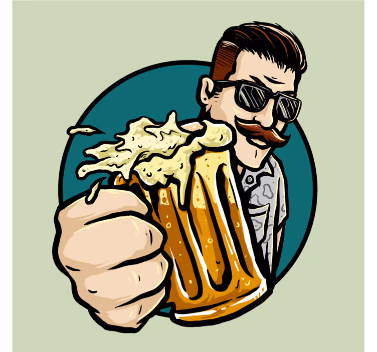 Vintage kozarec pivske podstavki - TenStickers