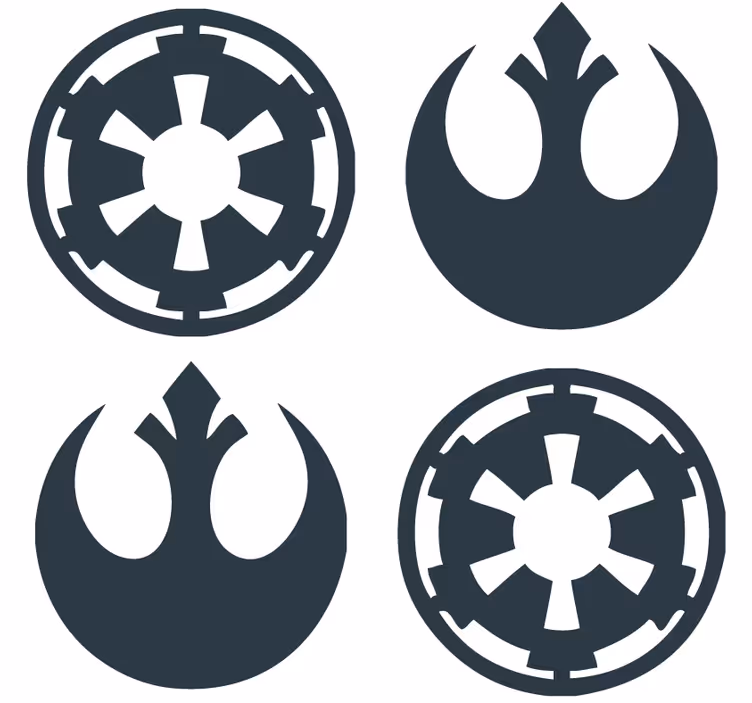 Symbolic emblems collection podstavki za kozarce moderne - TenStickers