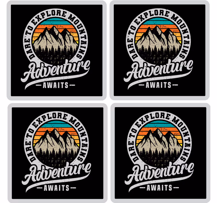 Explore mountains adventure podstavek za kozarce - TenStickers