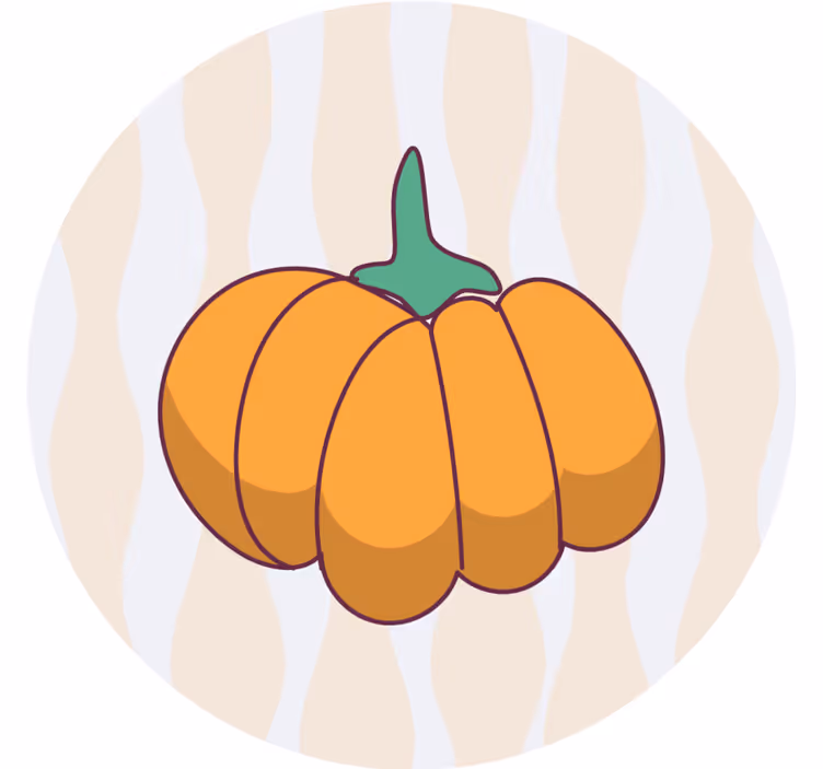 Stylized pumpkin shape podstavek za kozarce halloween - TenStickers