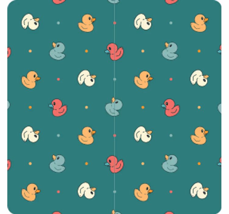 Whimsical duck pattern podstavek za kozarce - TenStickers