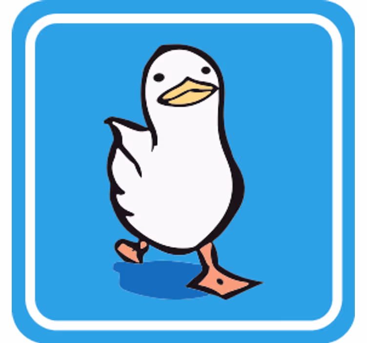 Hodeča risana raca podstavek za kozarce geeky - TenStickers