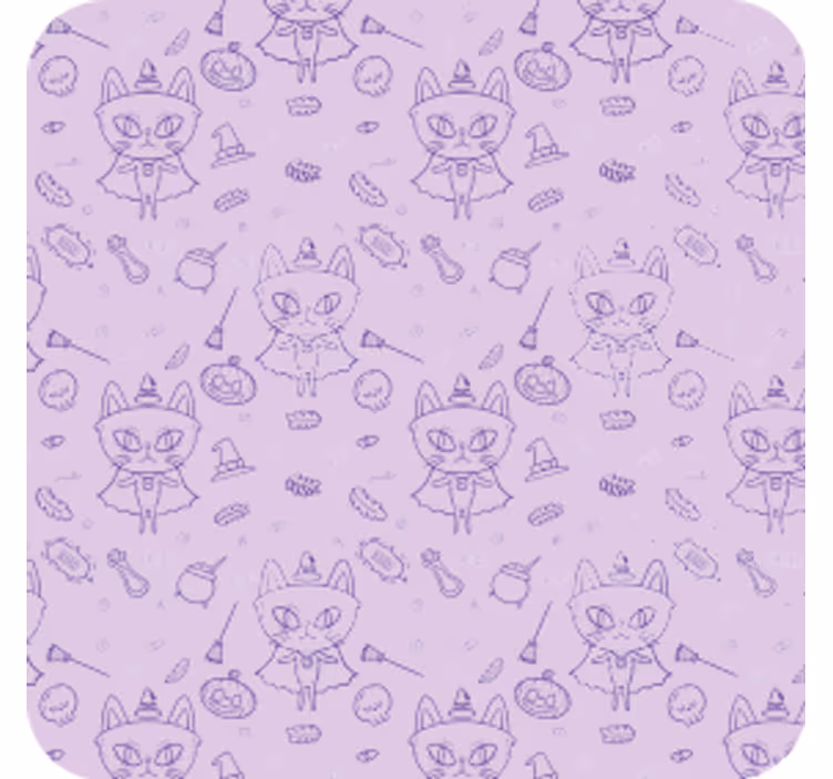 Whimsical cat elements podstavek za kozarce halloween - TenStickers