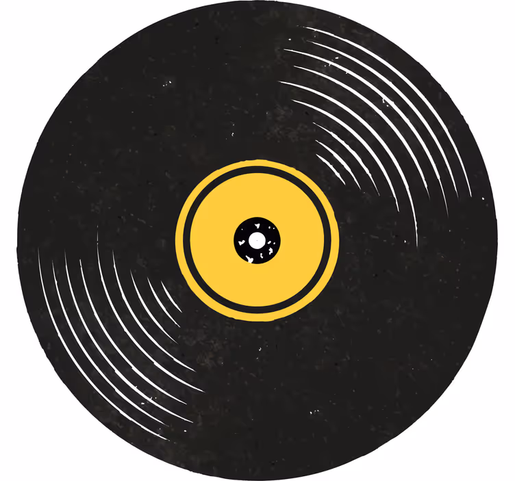 Vinil plošče vintage podstavka - TenStickers