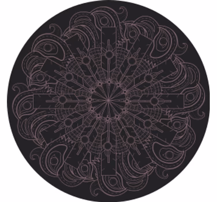 Intricate mandala pattern podstavki s teksturo - TenStickers
