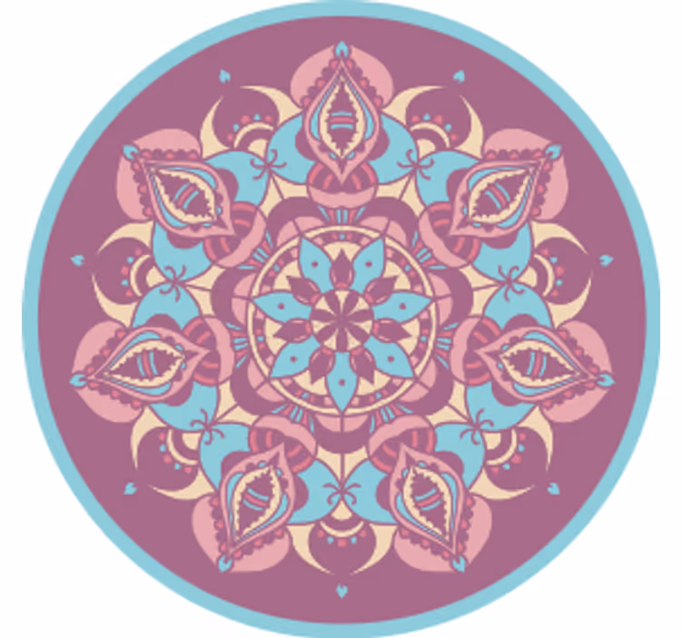 Complex floral mandala arrangement podstavki za kozarce - TenStickers