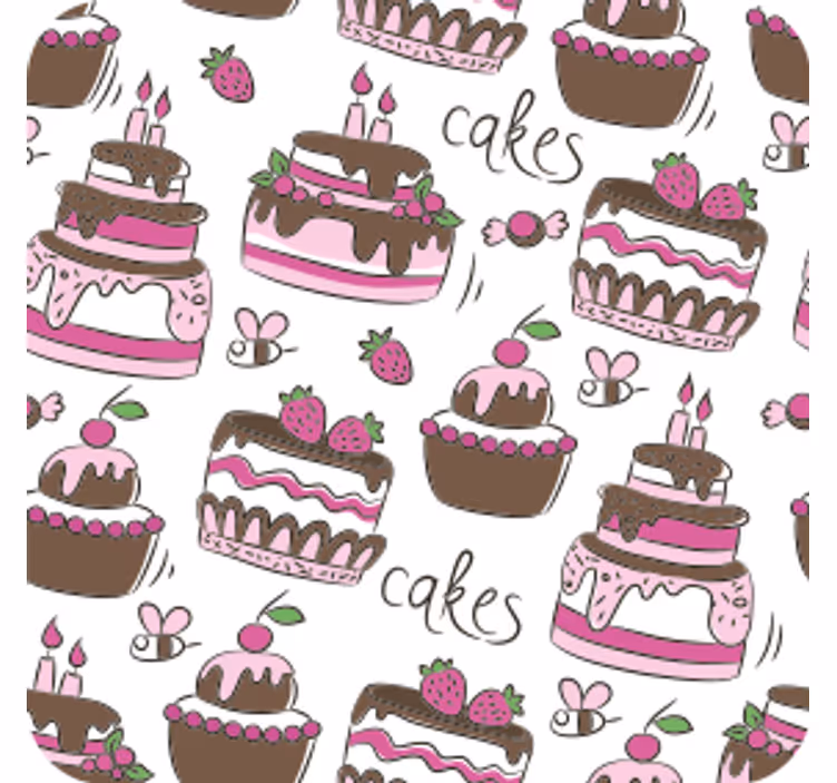 Whimsical dessert illustration podstavki za poročna - TenStickers