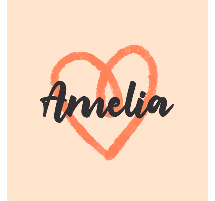 Heart shape personalization personalizirani podstavki - TenStickers