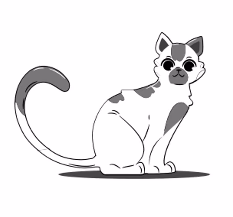 Risan mačji vintage podmetač - TenStickers
