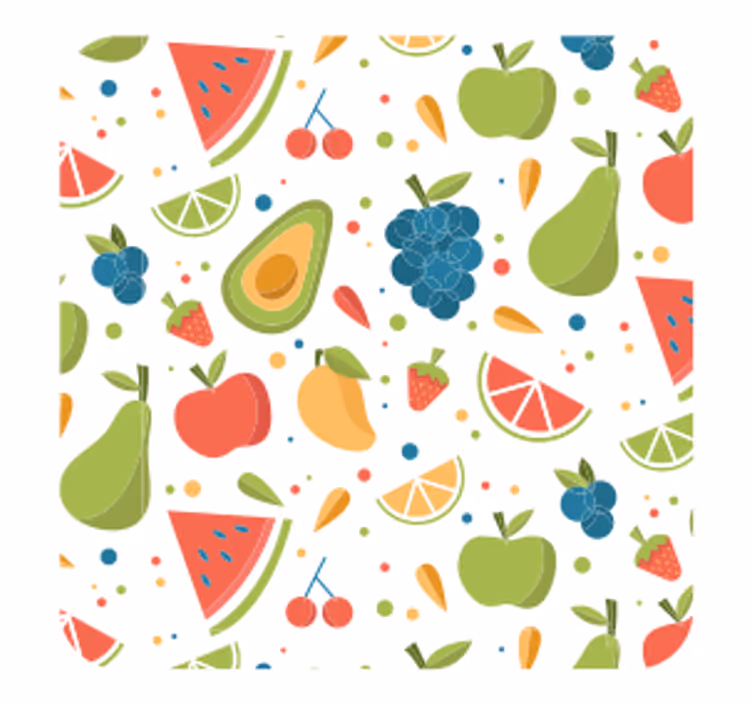 Vibrant fruit motif sodobni podstavki za kozarce - TenStickers
